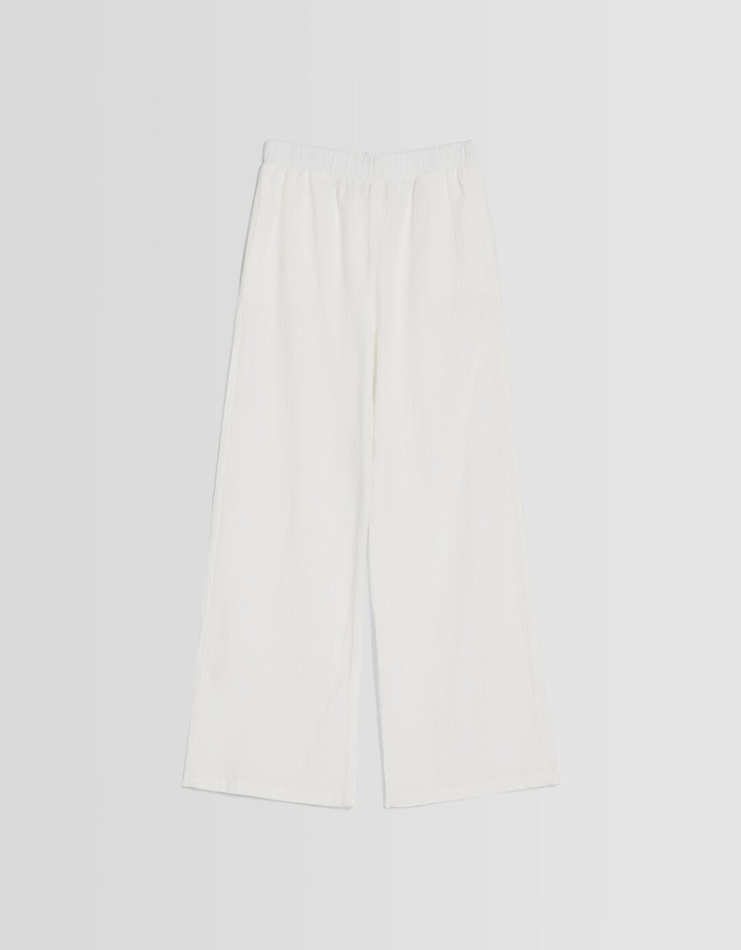 Rustikale Wide Leg-Hose aus Baumwolle