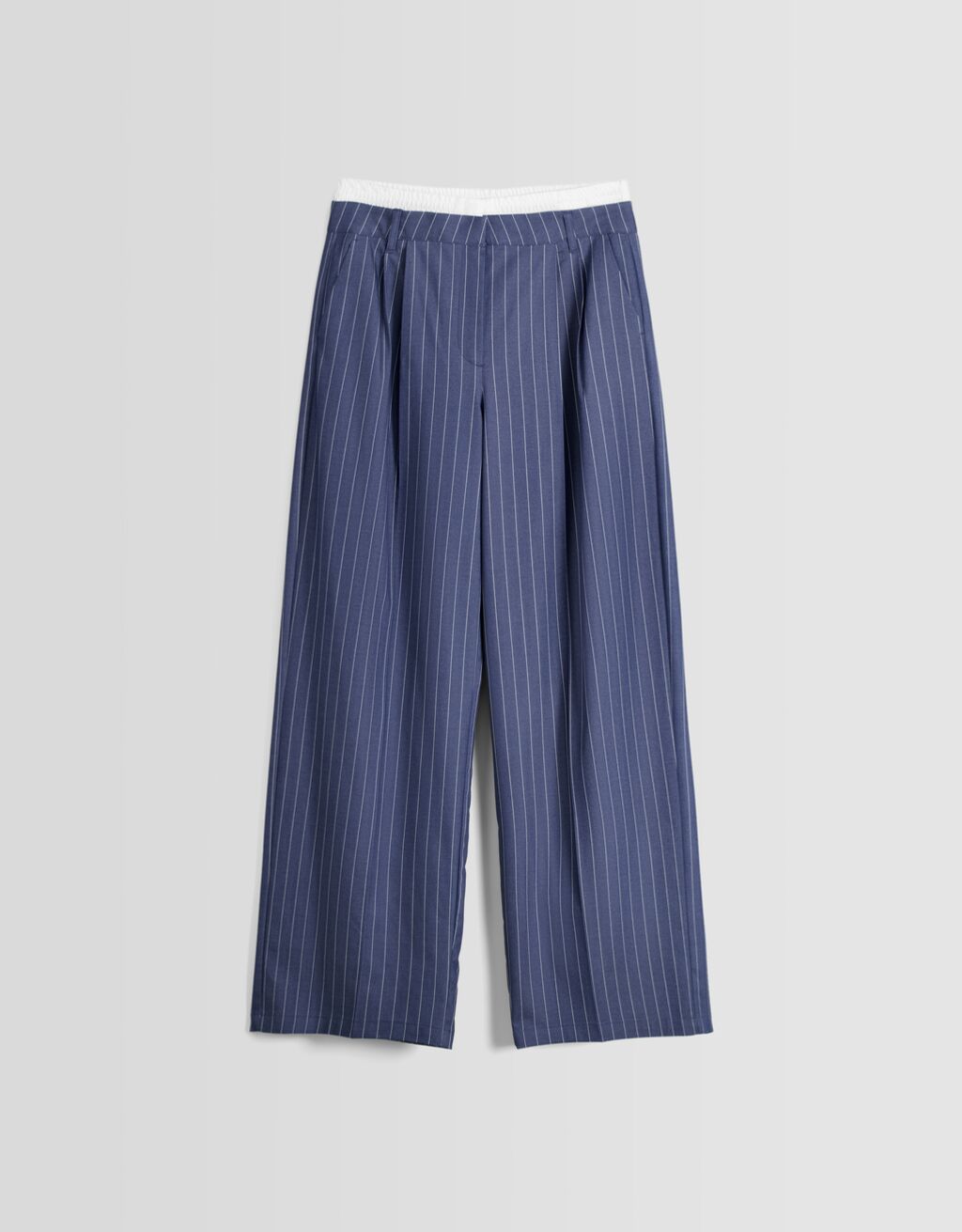Tailored trousers with underwear-Blue-4