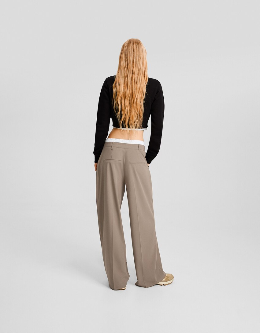 Tailored underwear trousers-Sand-2