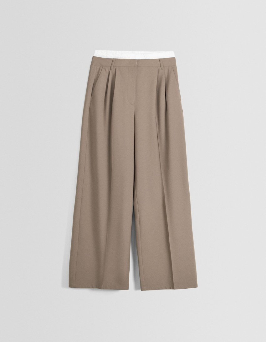 Tailored underwear trousers-Sand-5