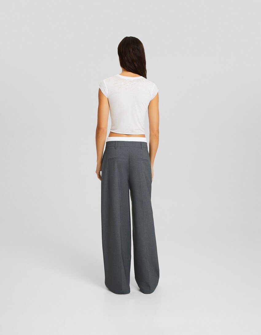 Tailored underwear trousers - Women | Bershka