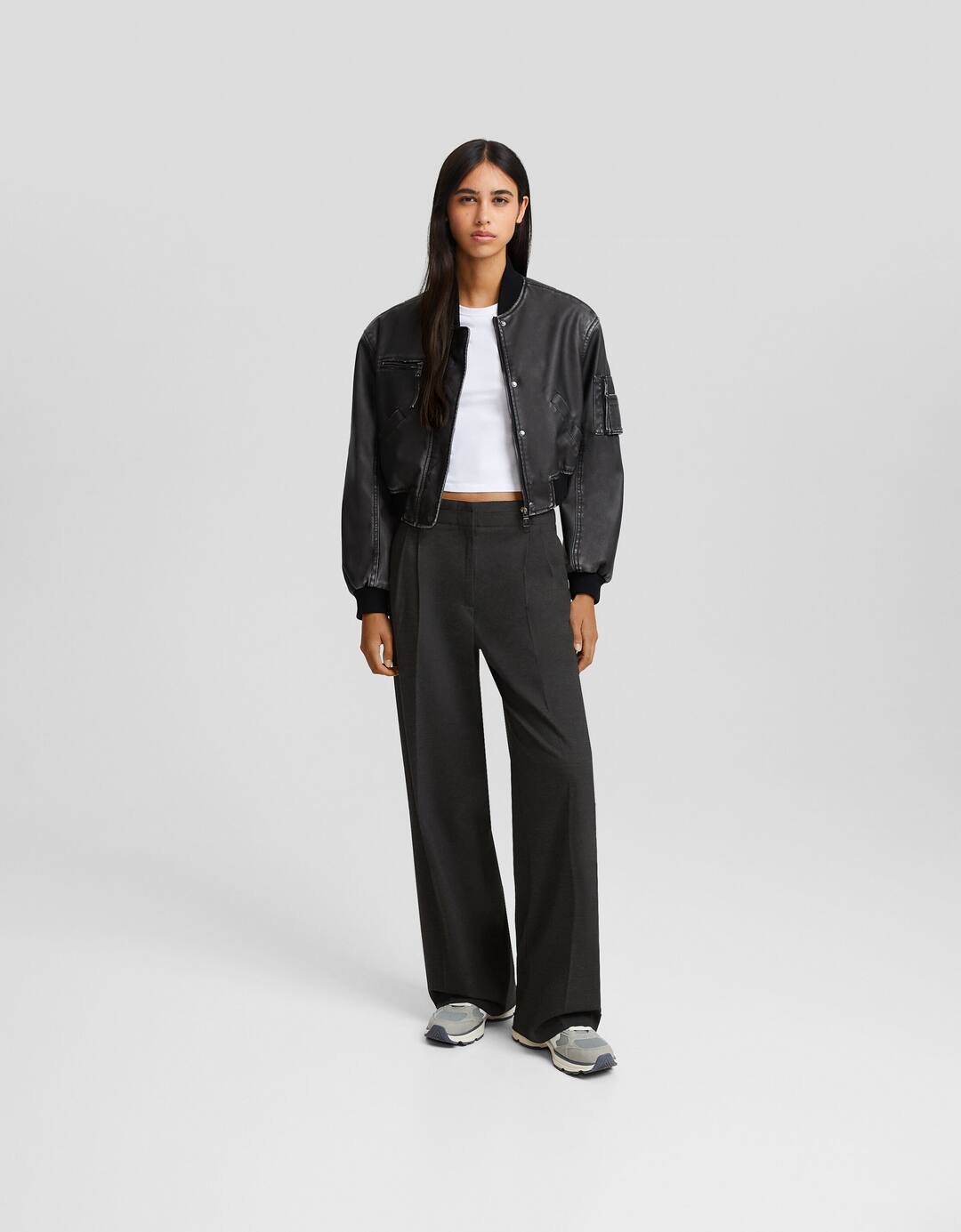 Dad fit tailored trousers