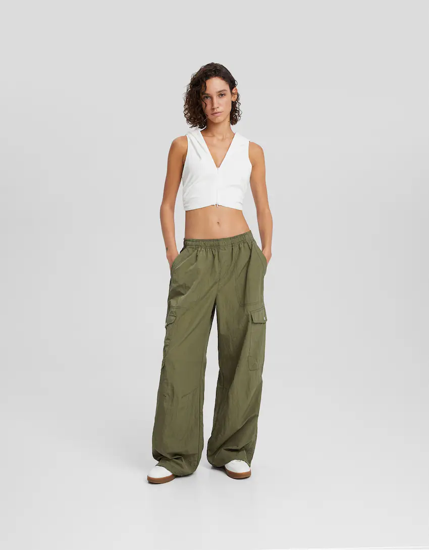Y2K Parachute 90s Baggy Cargo Pants For Men And Women Extra Large