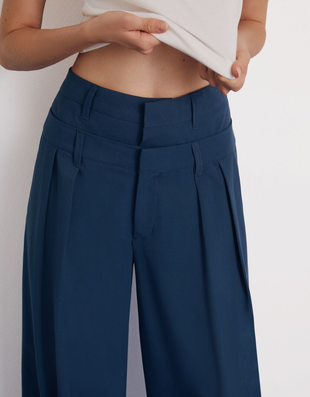 Tailored double waist trousers