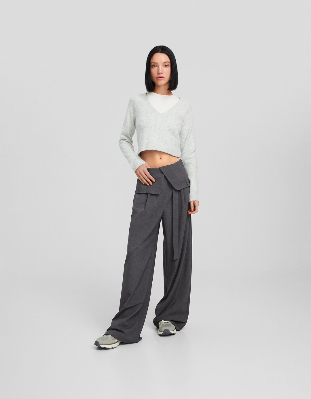 Tailored trousers with sash waist