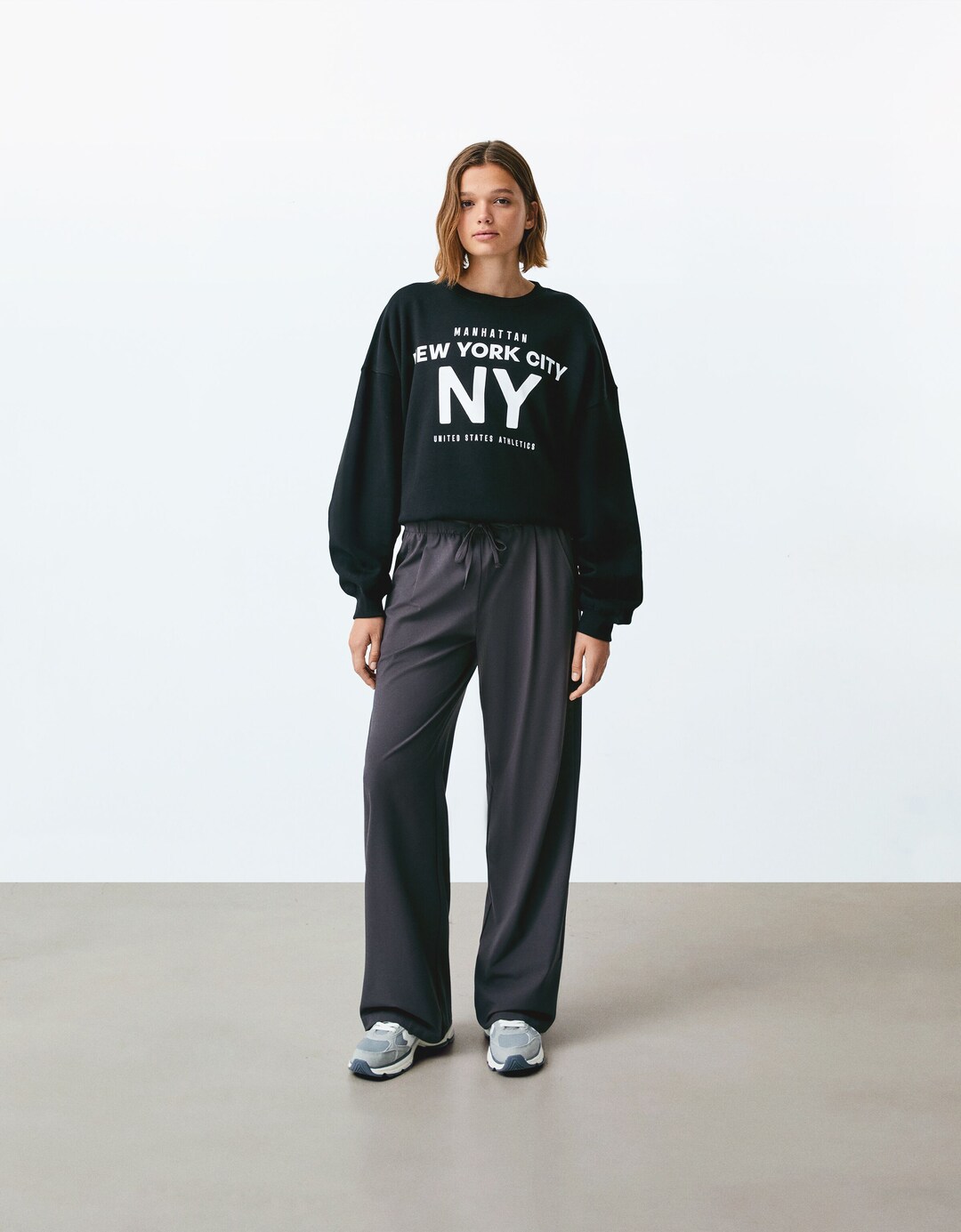 Pantalon tailoring wide leg cordon