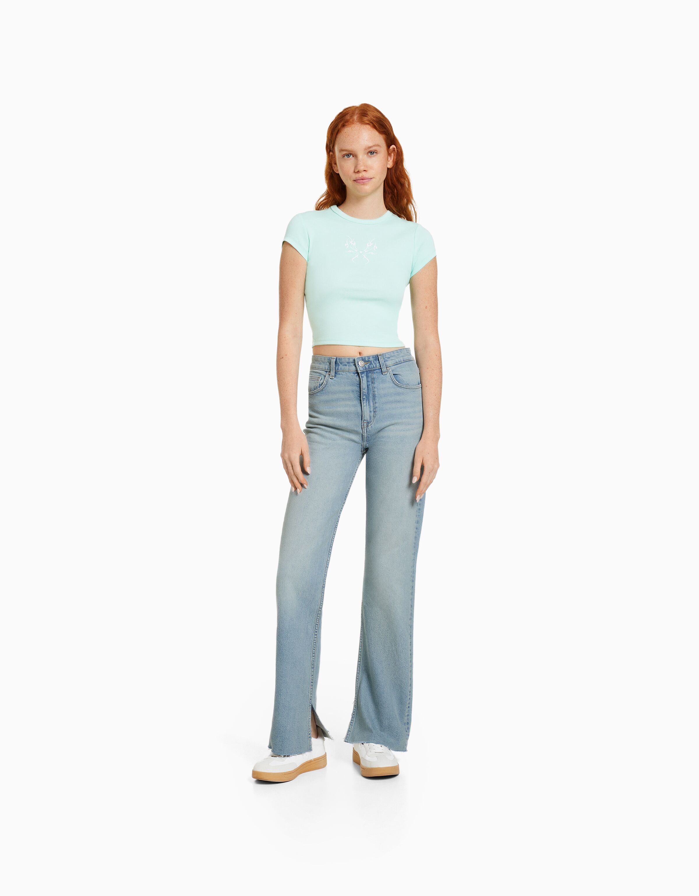 Straight sale jeans bershka