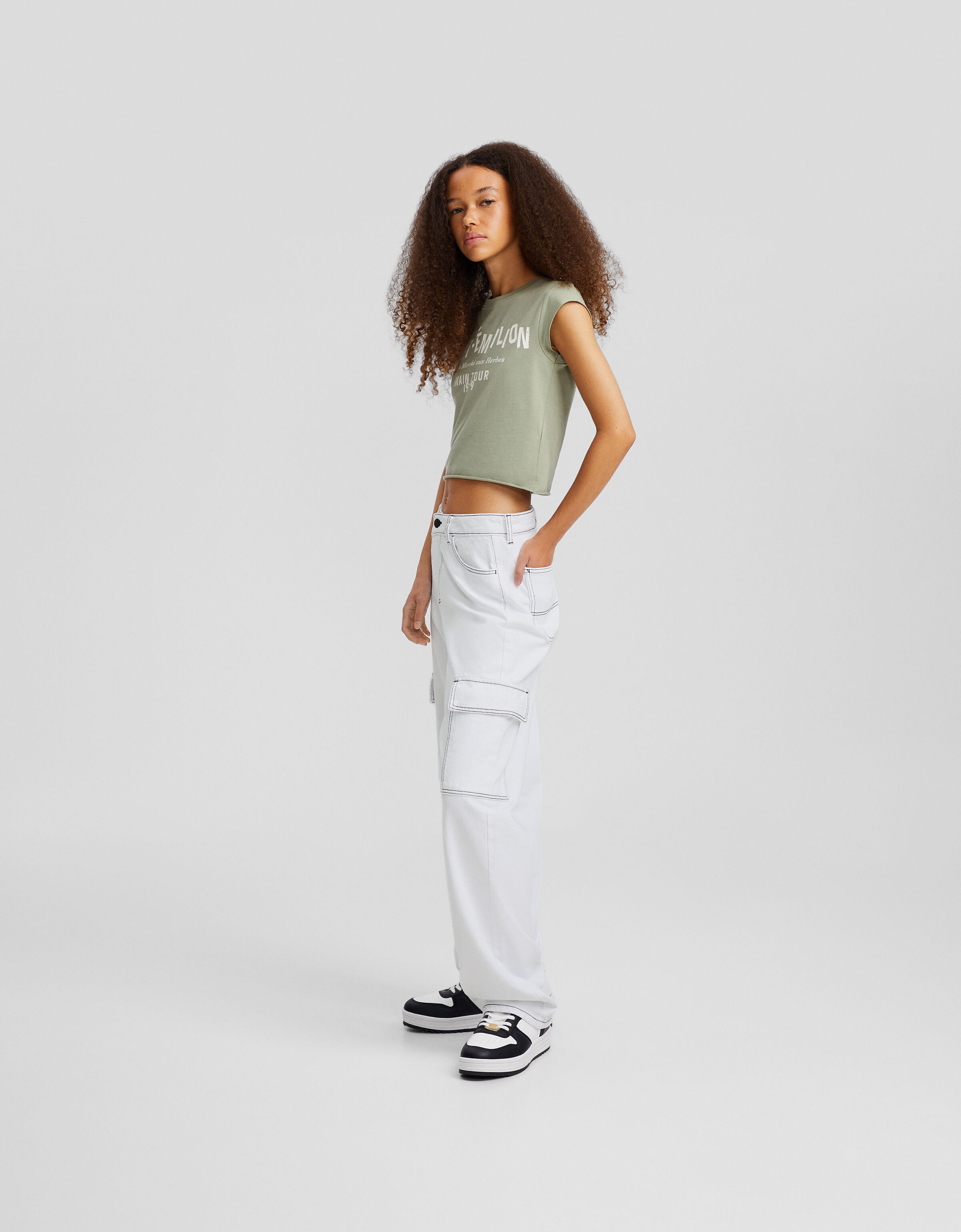 Bershka pantalones sales cargo mujer