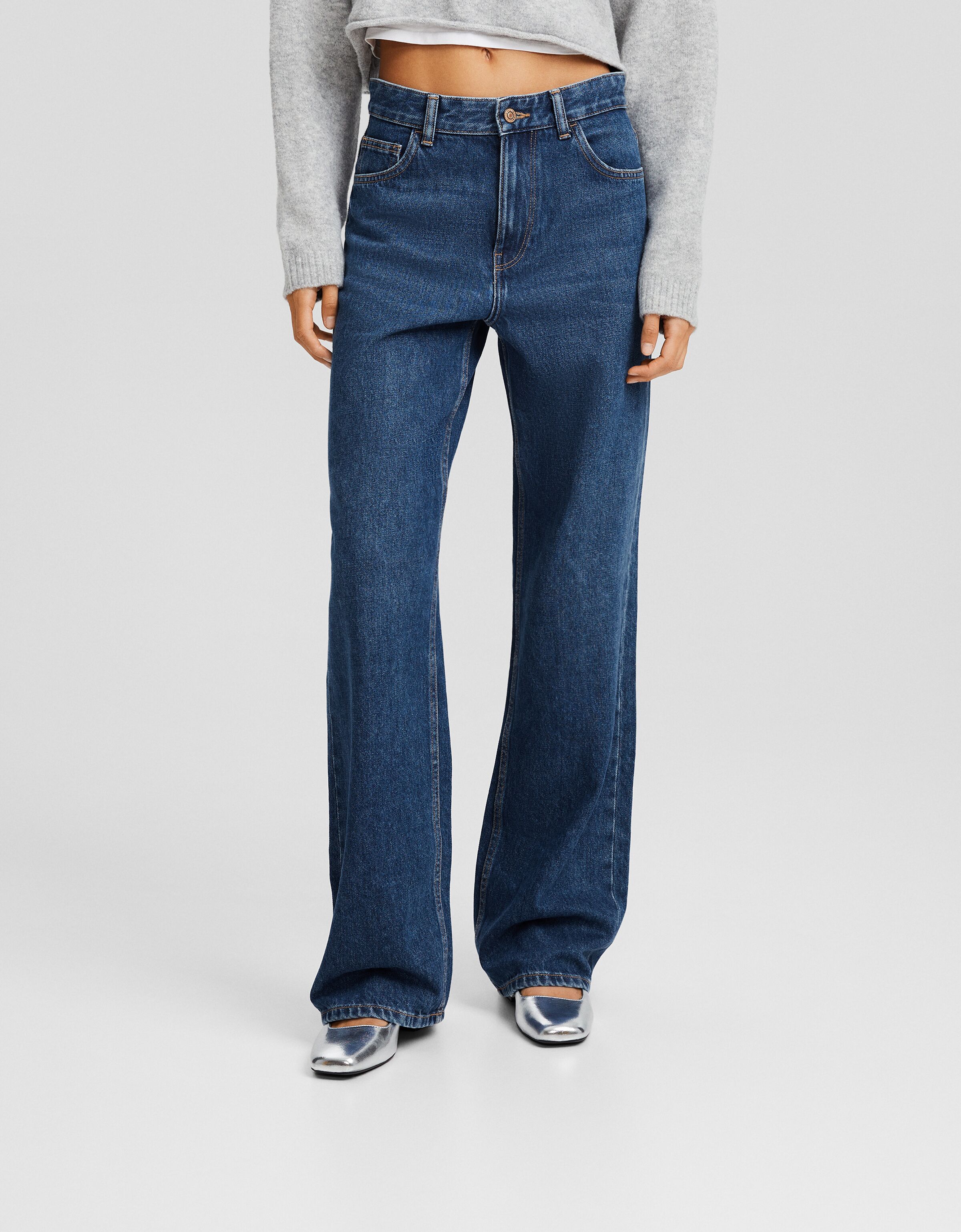 Wide leg jeans bershka new arrivals