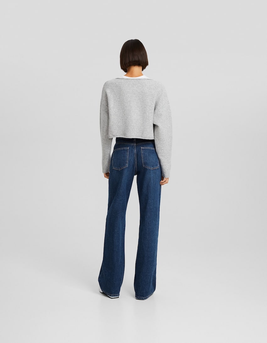 Wide-leg ’90s jeans - Women | Bershka
