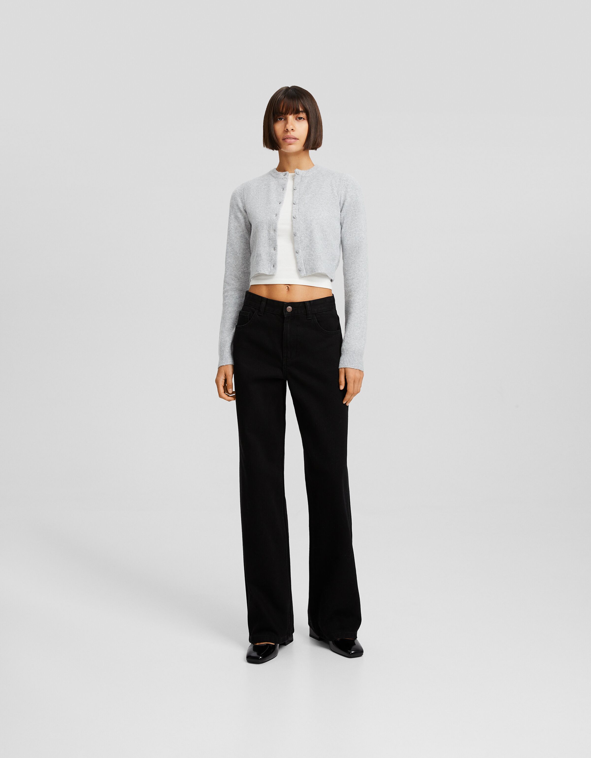 Wide-leg '90s jeans - Pants - Women | Bershka