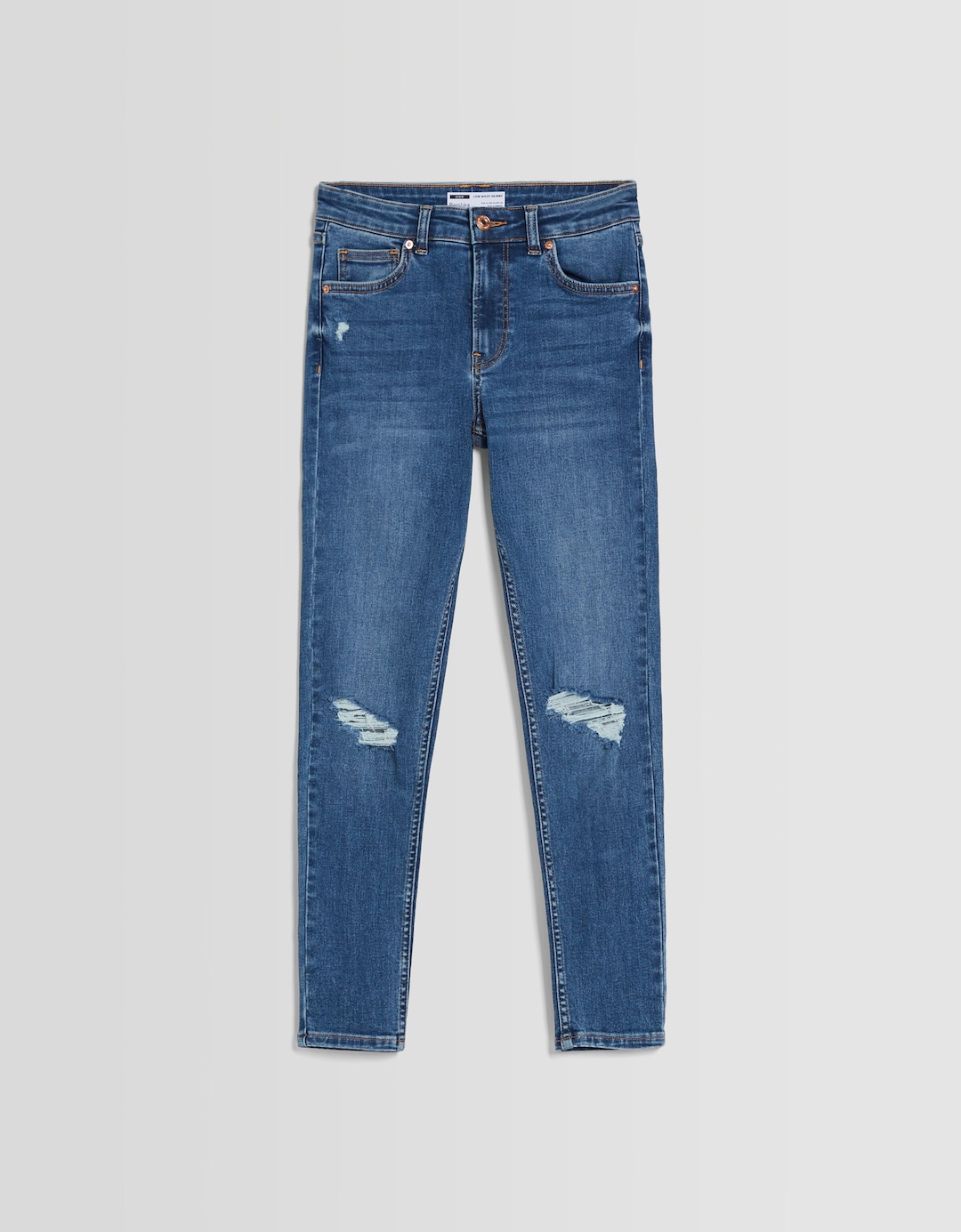 Low Waist Skinny Jeans mit Vintage-Waschung
