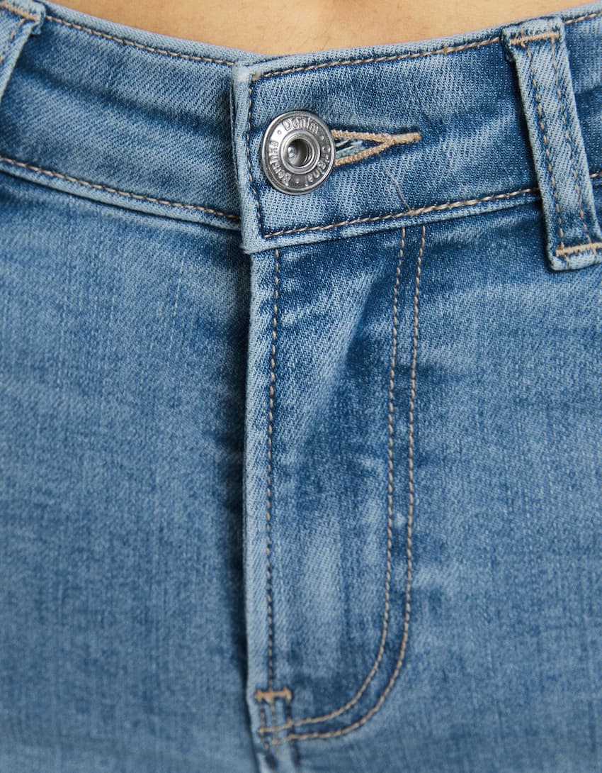 Low waist skinny vintage jeans-Light blue-5