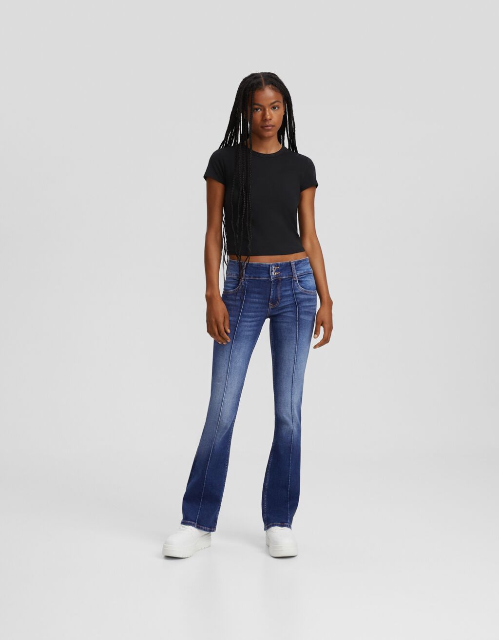 Low waist bootcut top