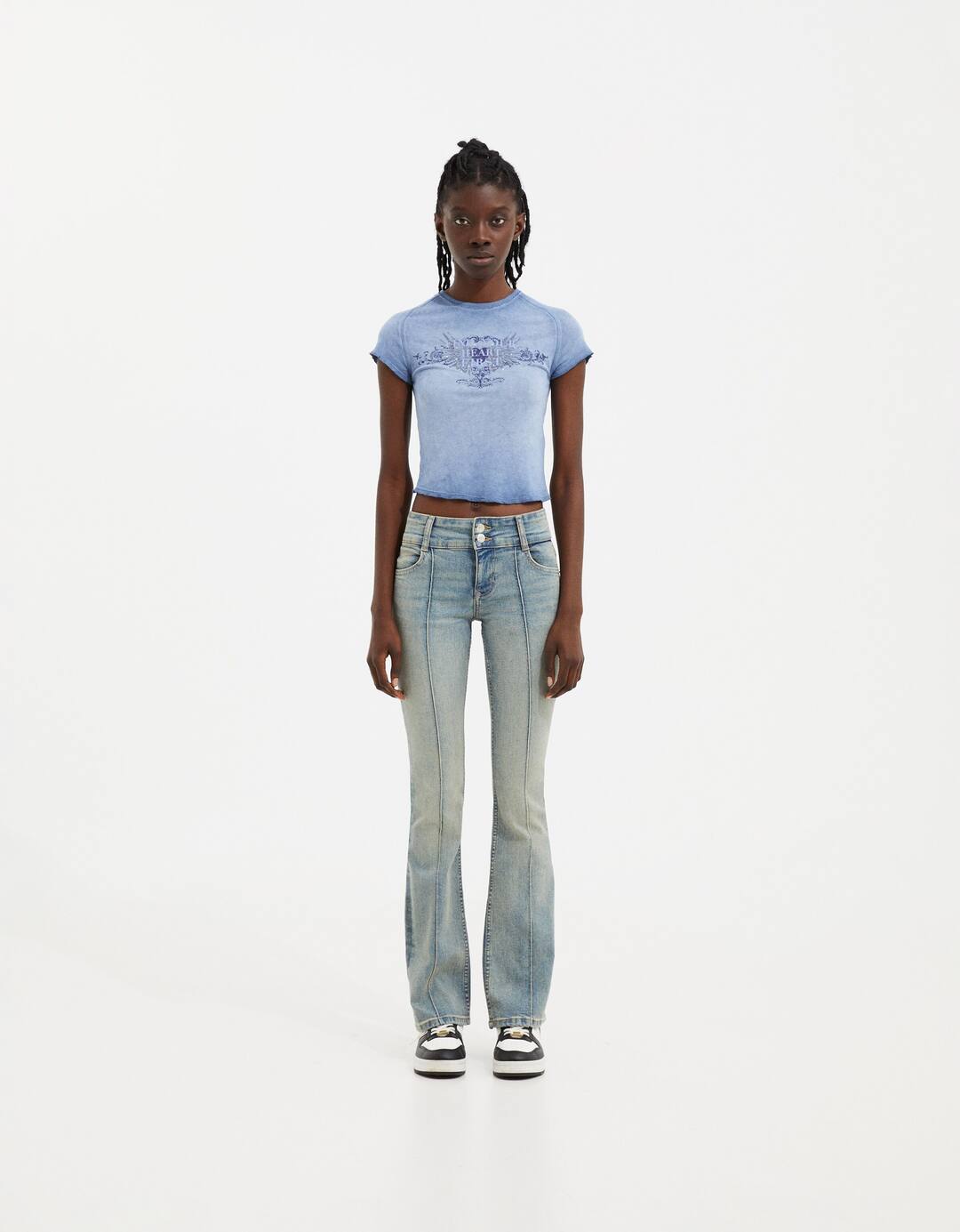 Low waist boot-cut jeans