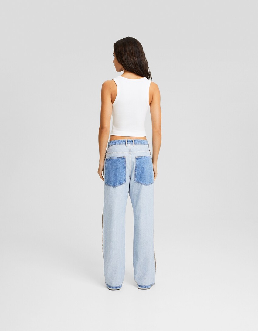 Reverse baggy jeans-Light blue-2