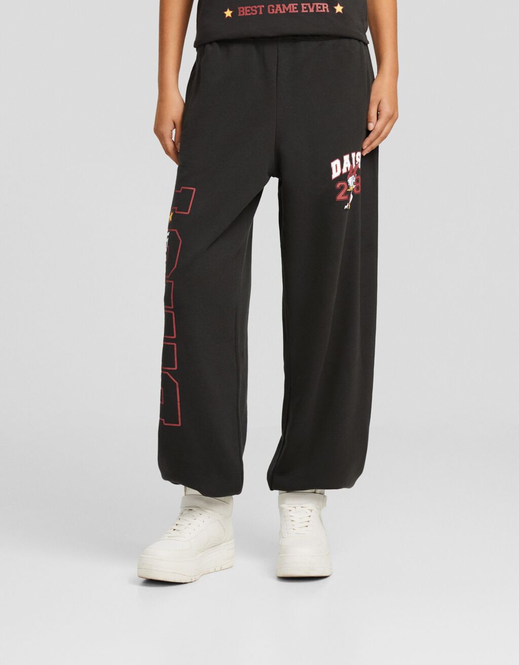 Pantalon jogging Daisy molleton imprim