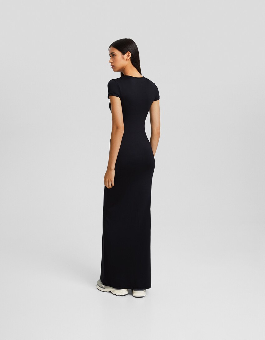 Long short sleeve dress - Women | Bershka