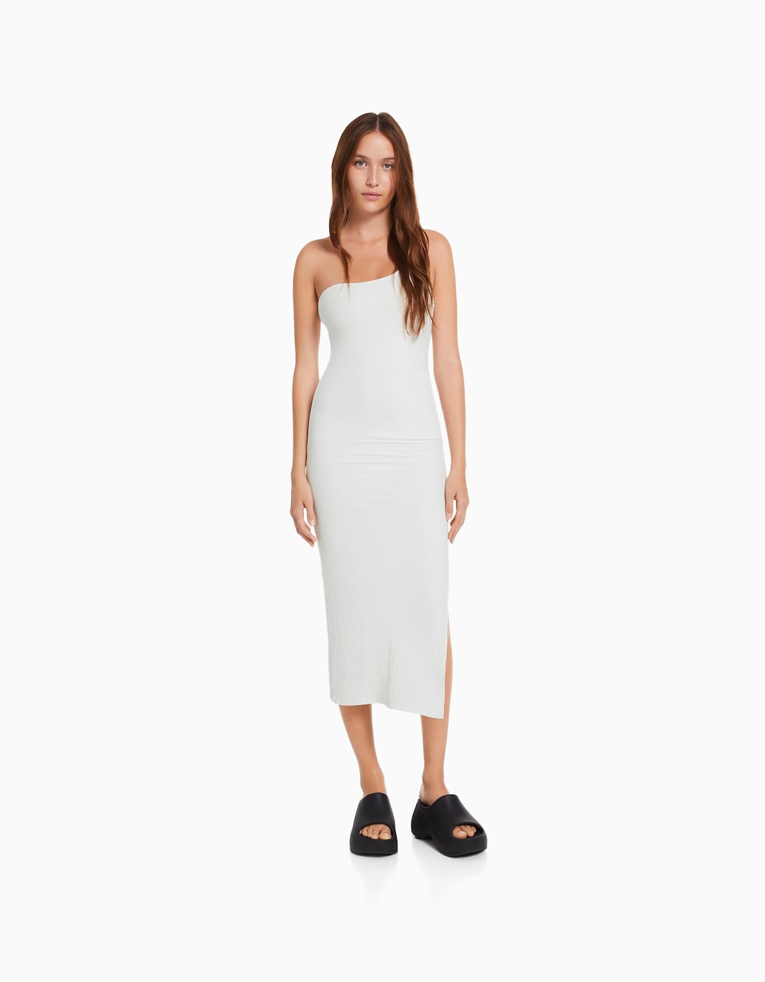Vestit midi tirant asimètric