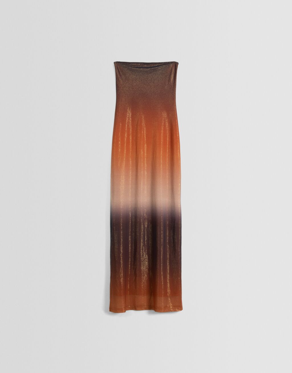 Long bandeau printed dress