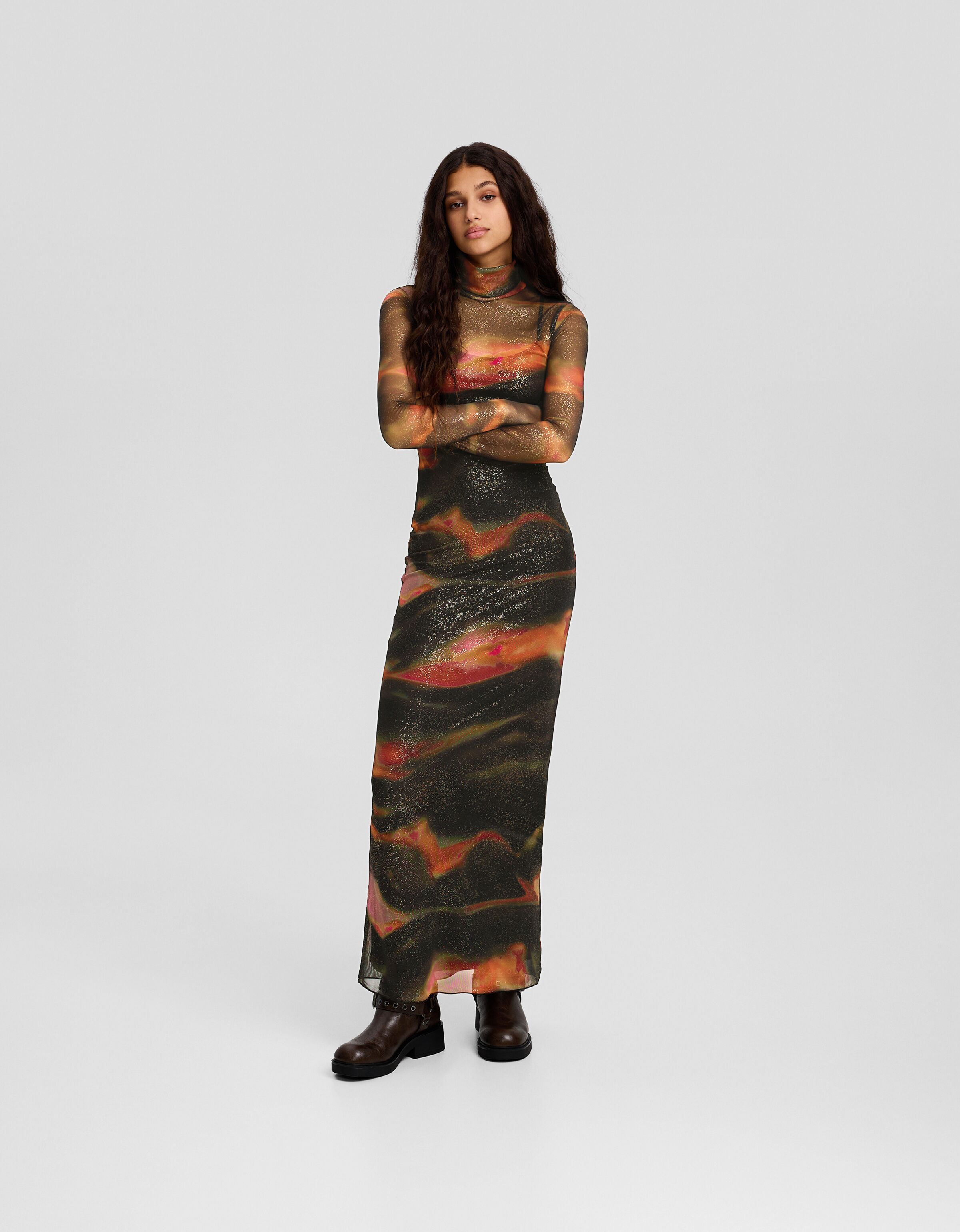 Bershka snake dress sale