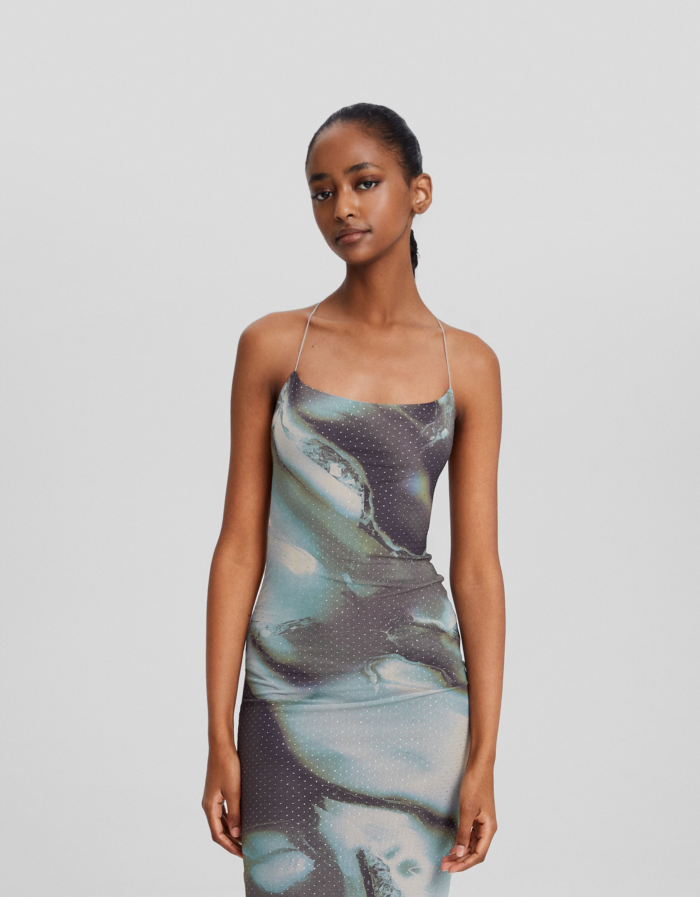 Bershka snake clearance print dress