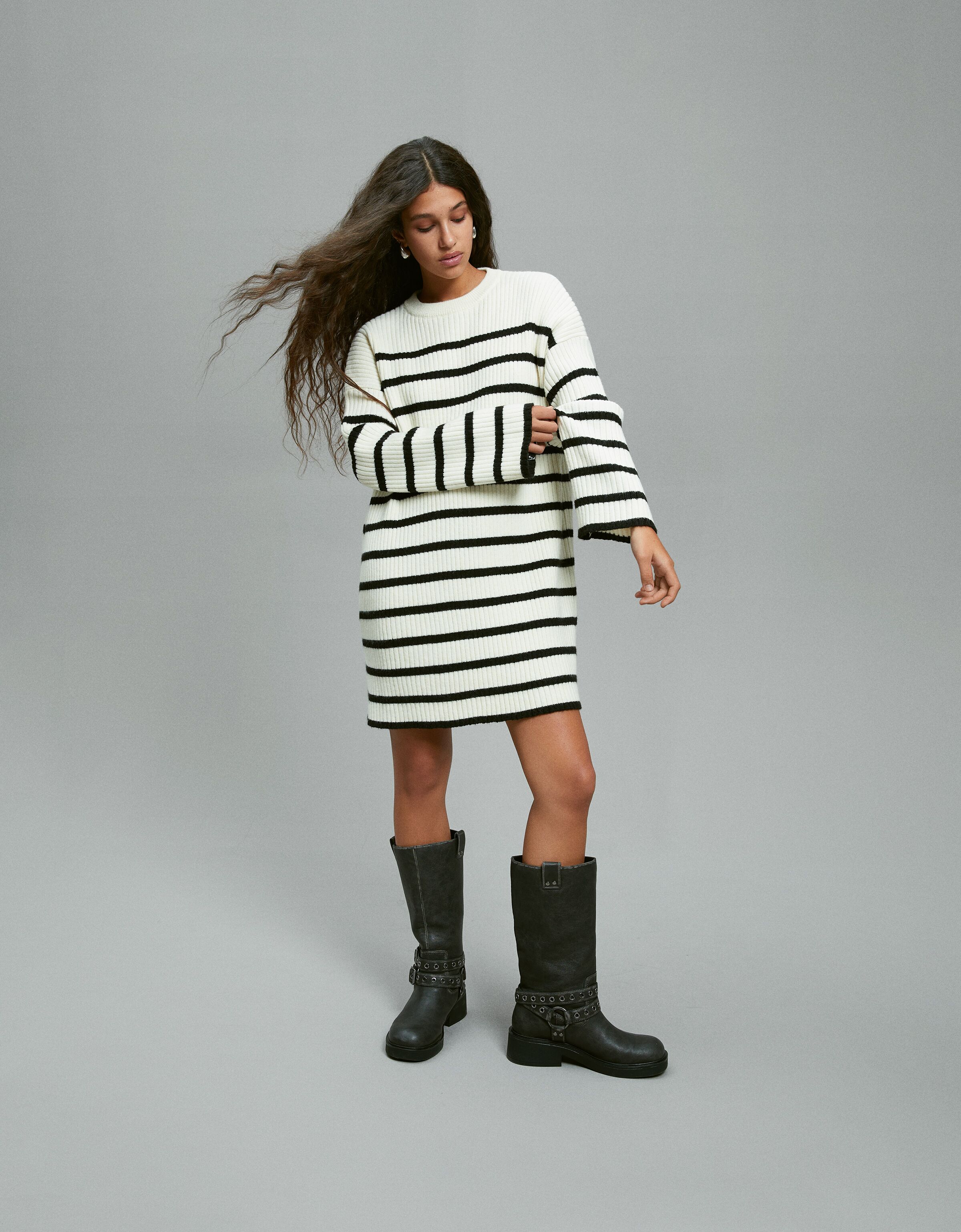 Bershka 2025 striped dress