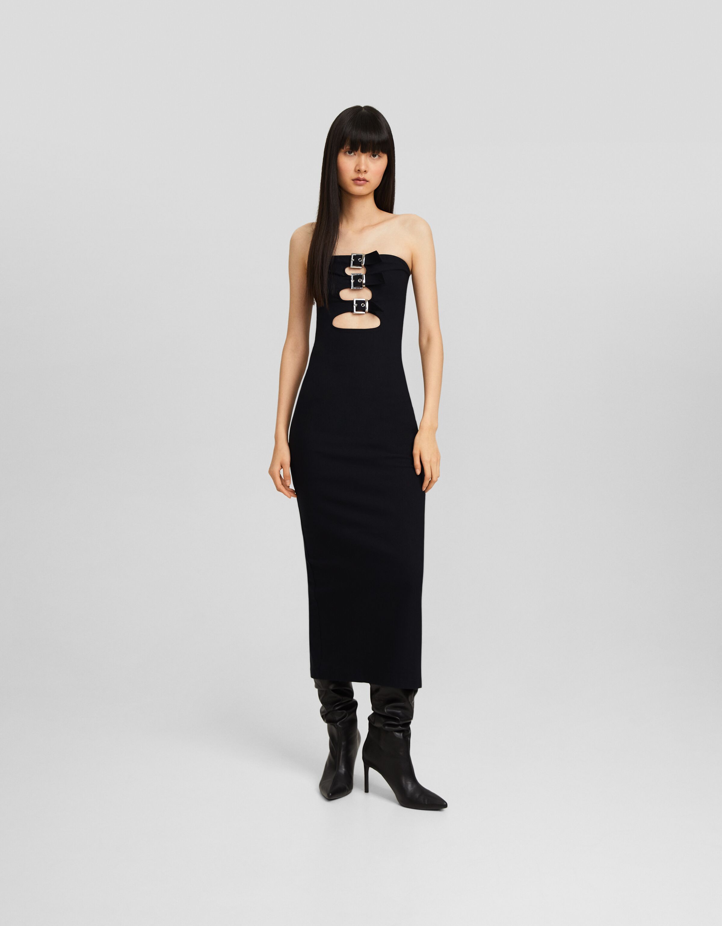 Bershka vestito nero brillantini clearance
