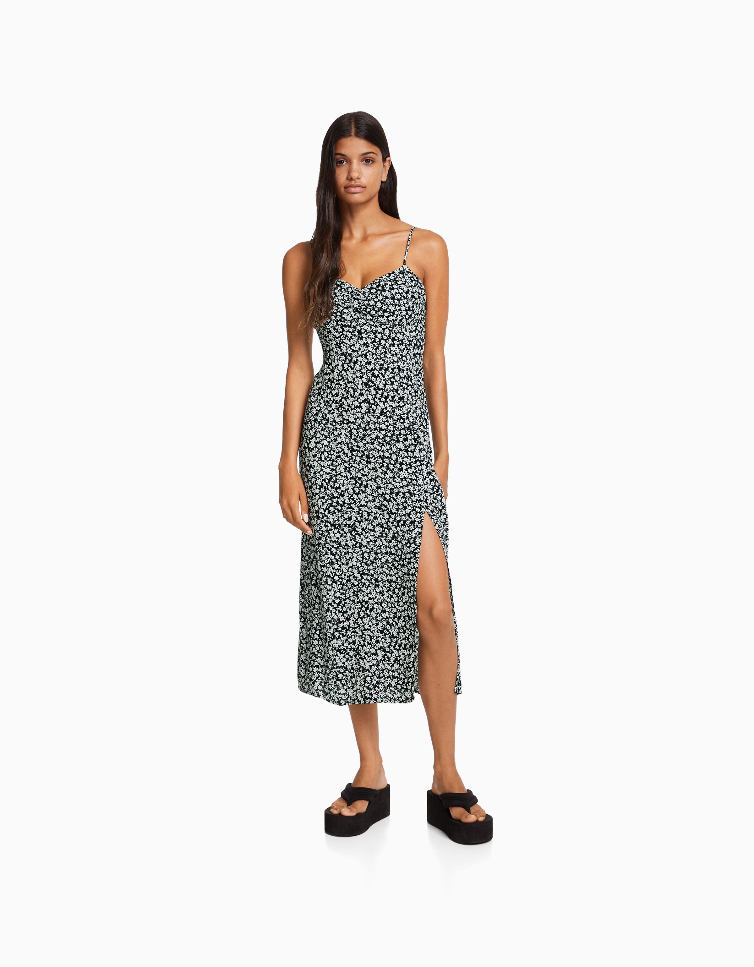 Bershka clearance gingham dress