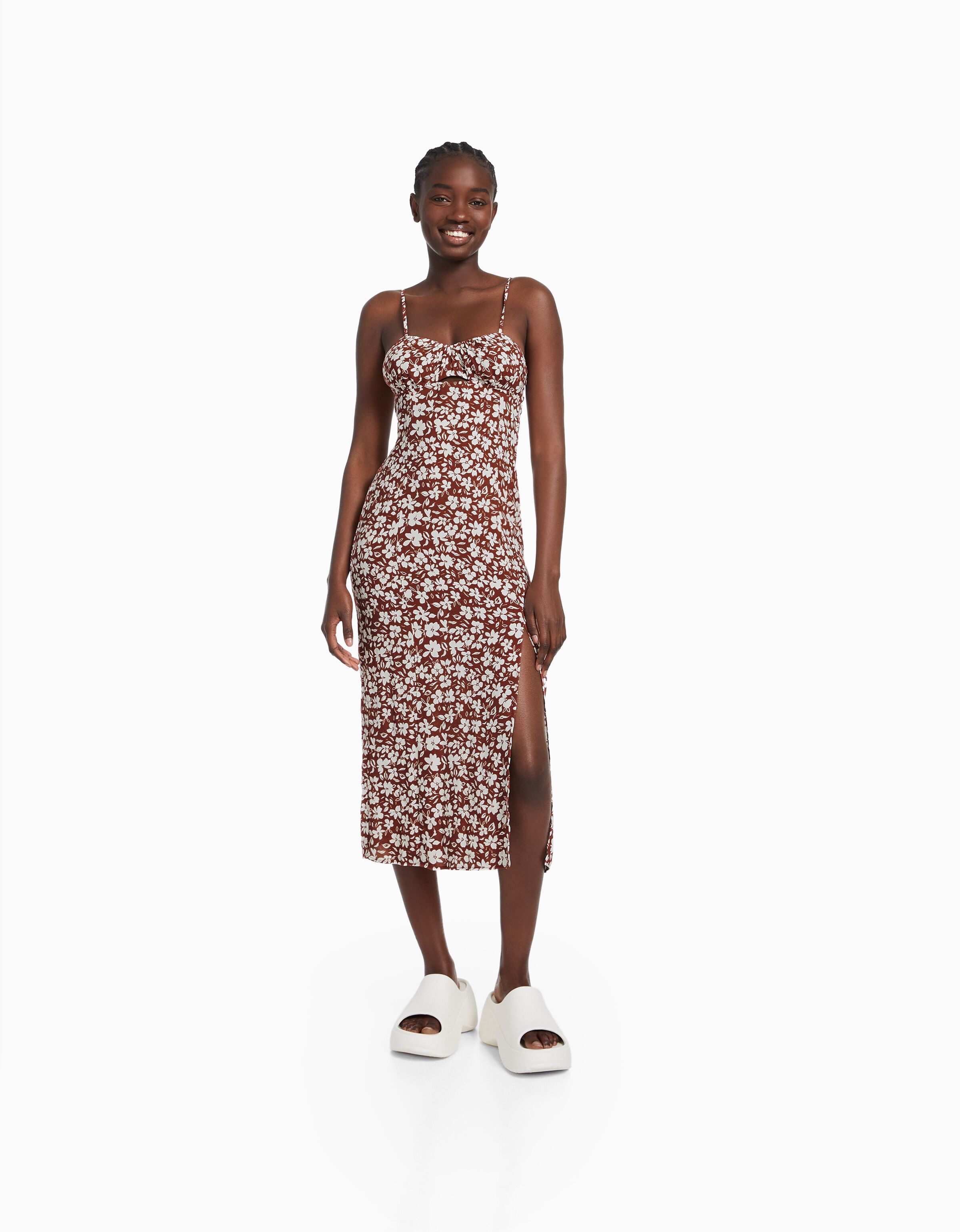 Bershka sales floral dress