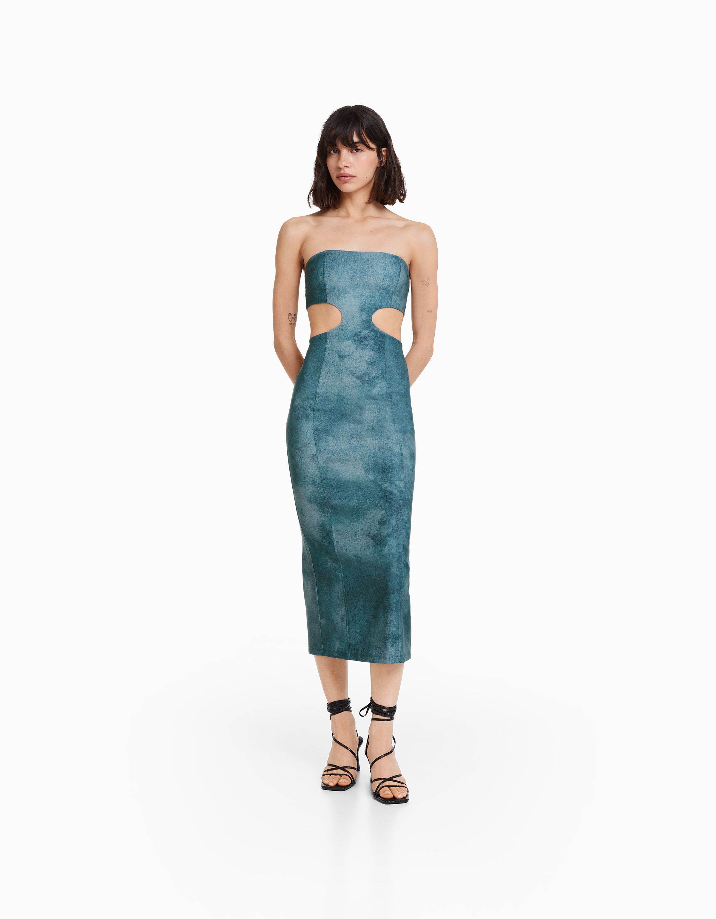 Bandeau store midi dress