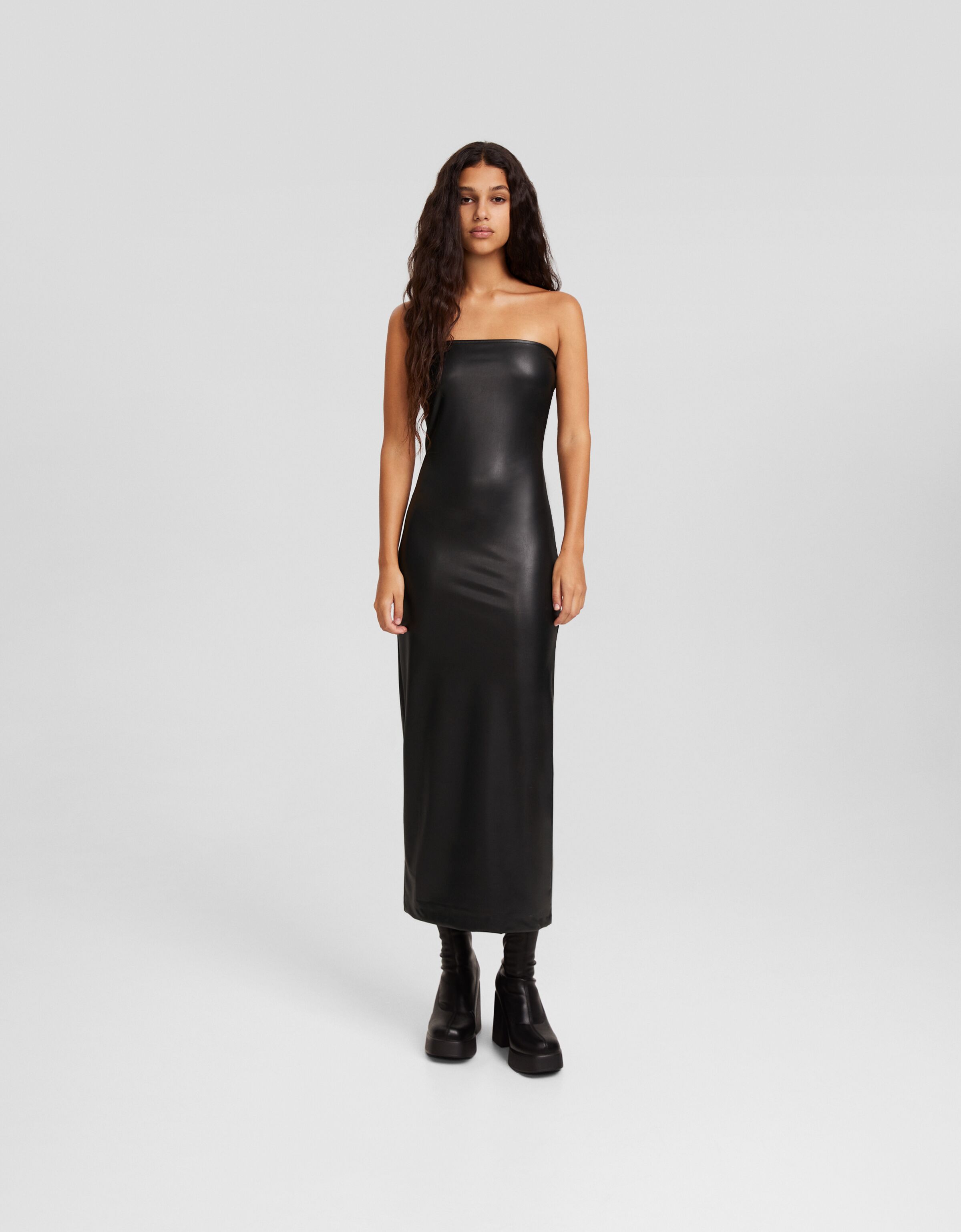 Midi dress bershka top