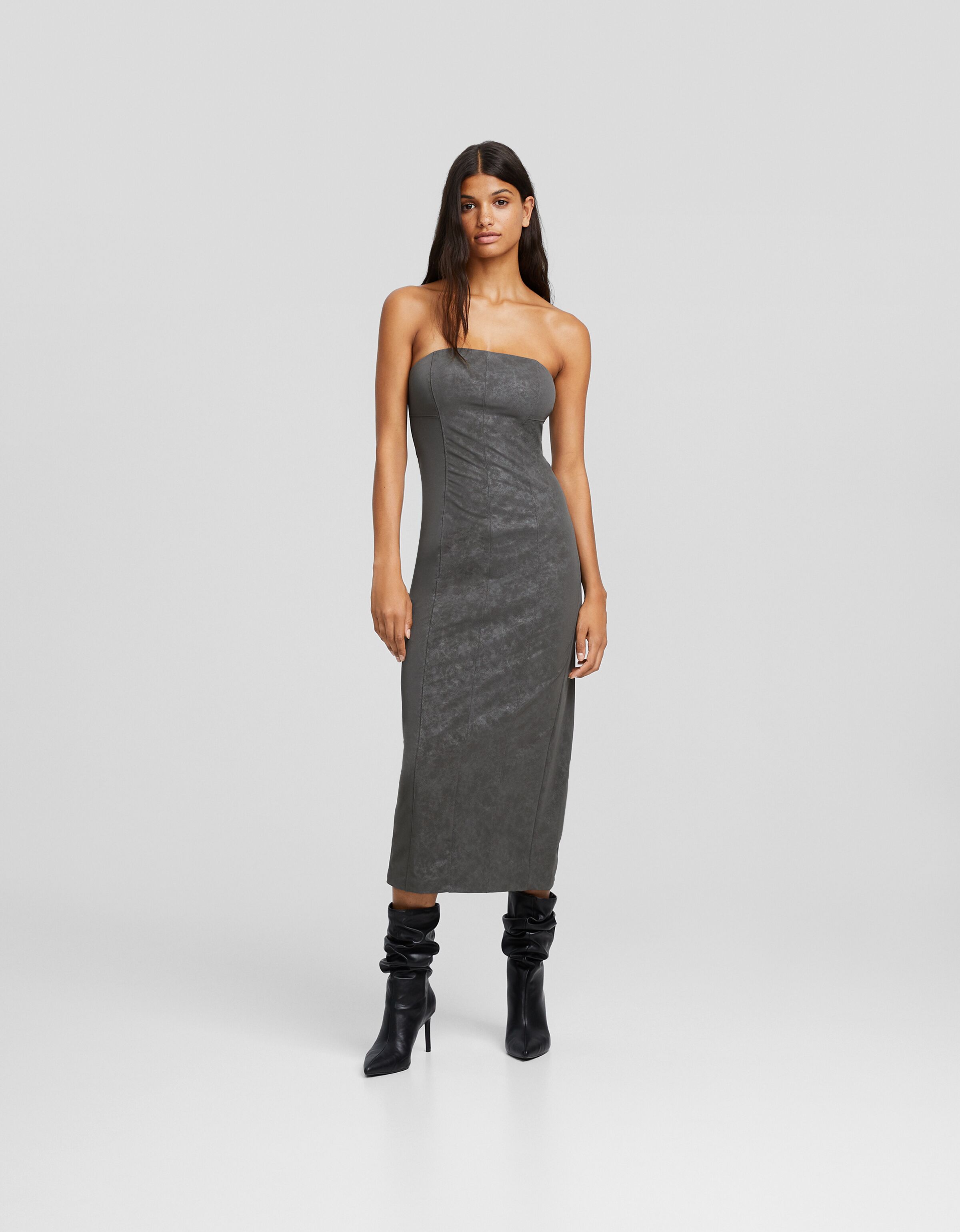 Bandeau store midi dress