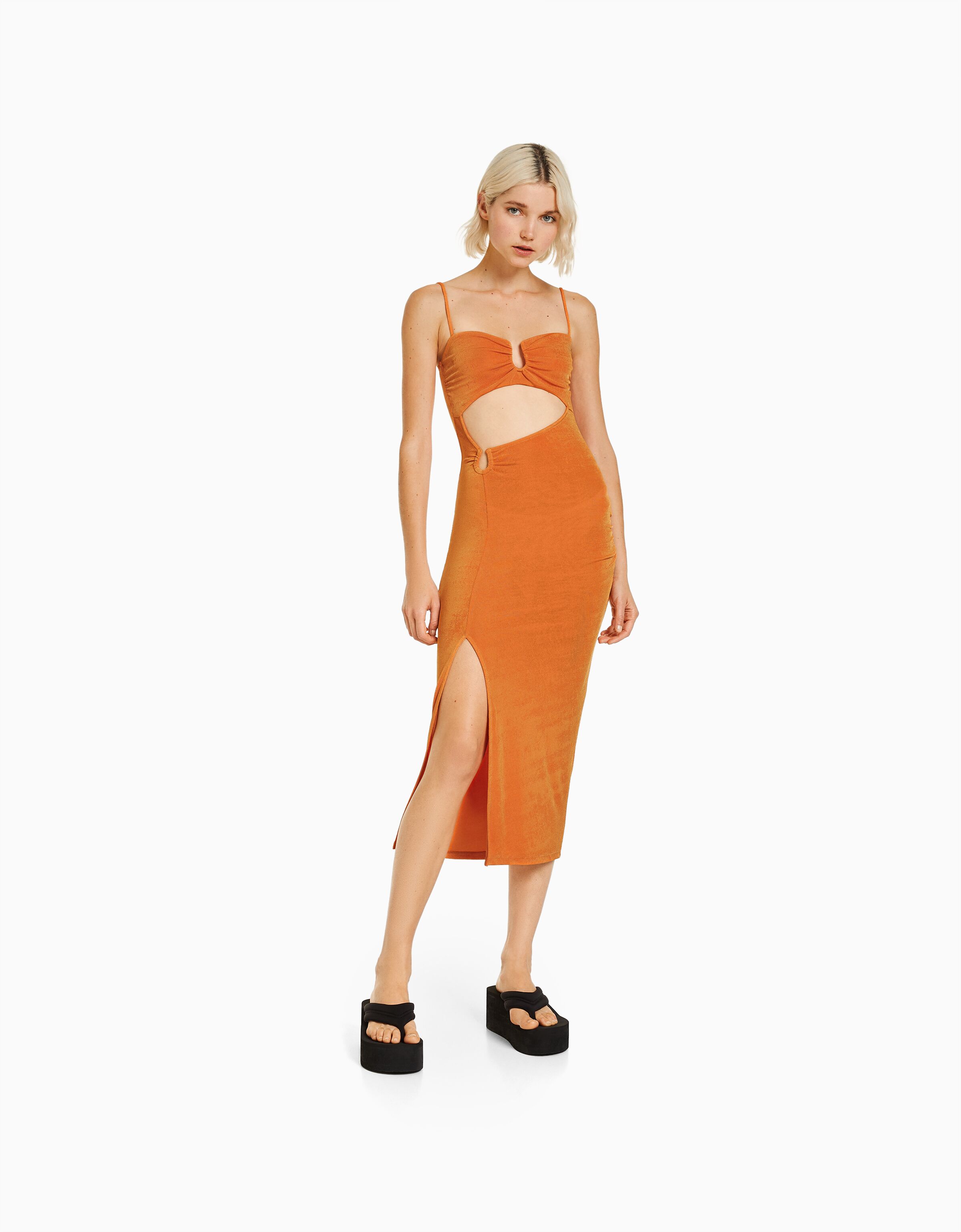 Bershka midi sale dress