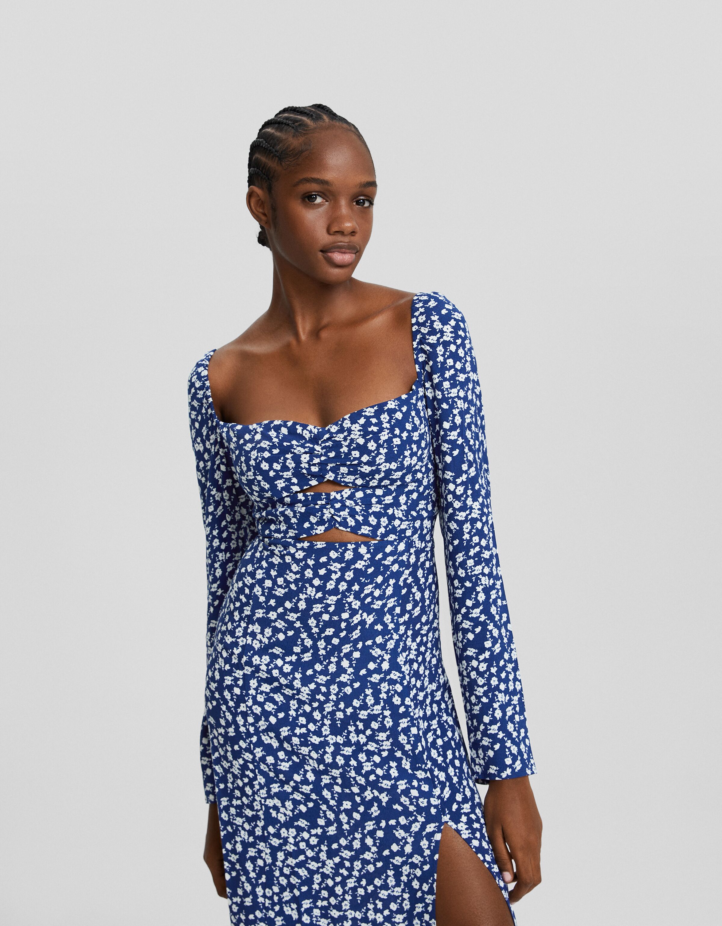 Bershka best sale vestidos midi