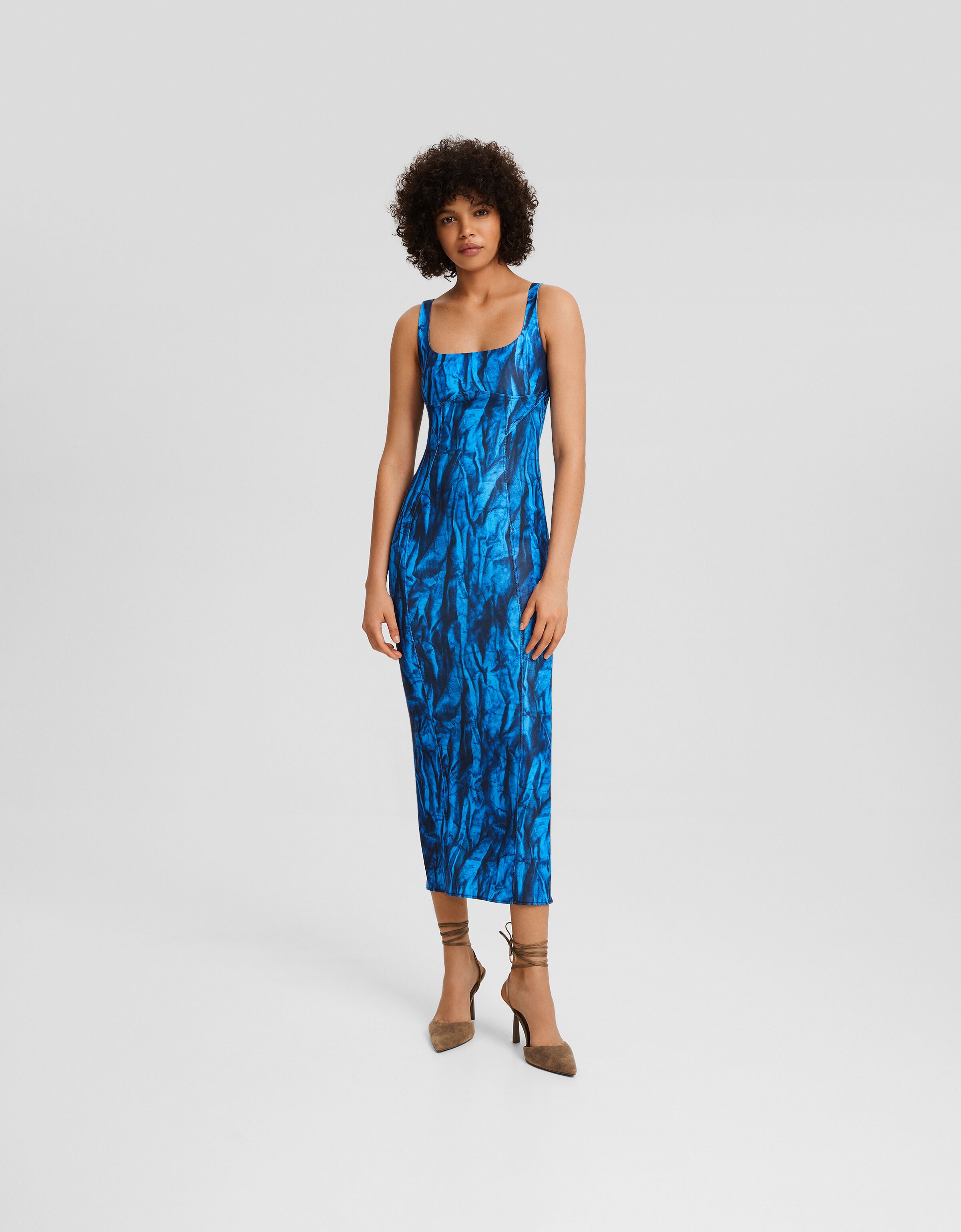 Bershka midi clearance dress