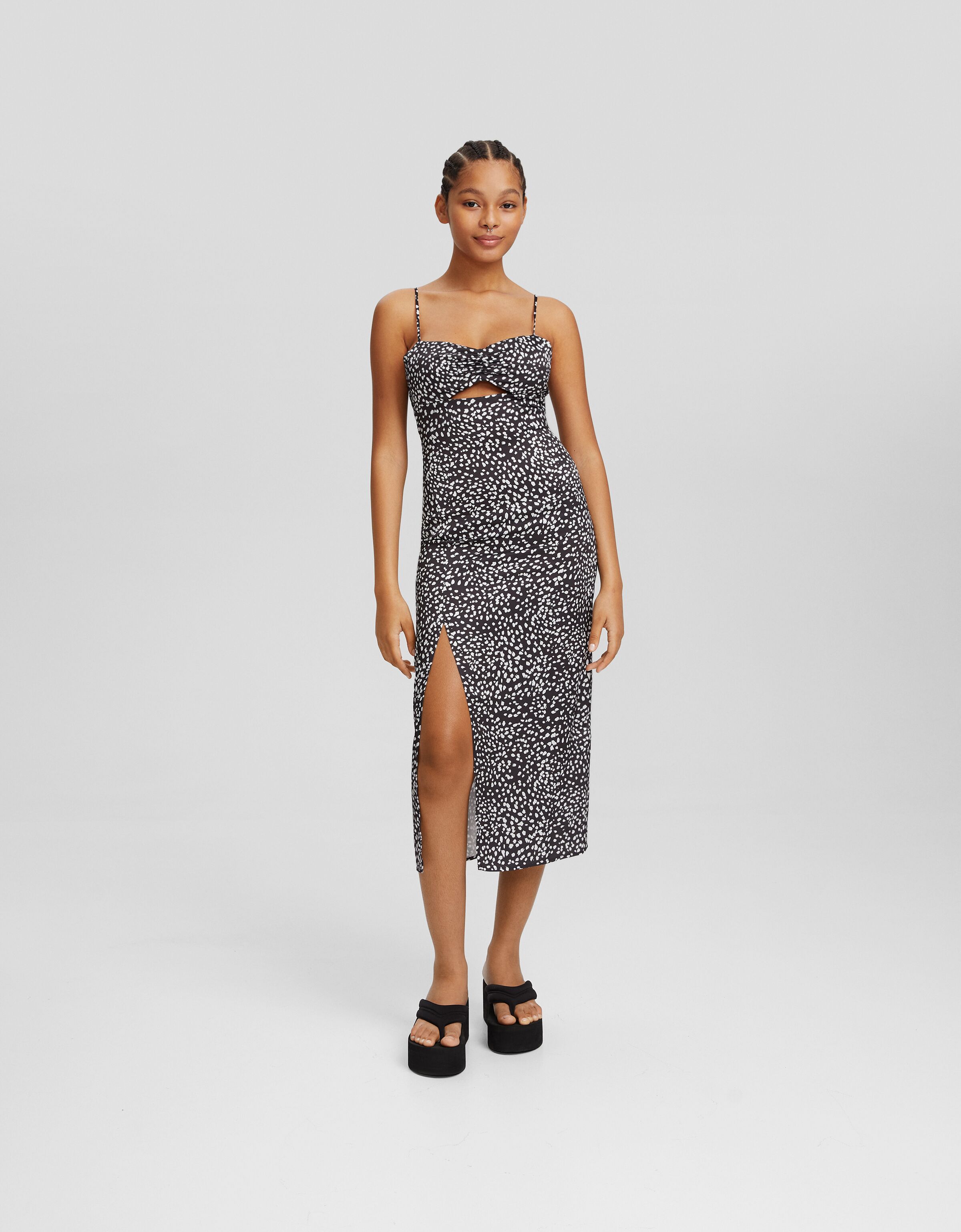 Bershka leopard print outlet dress