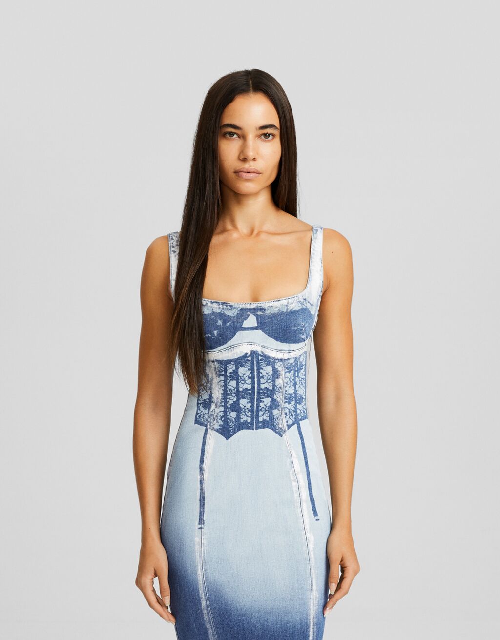 Vestido denim 2025 bershka