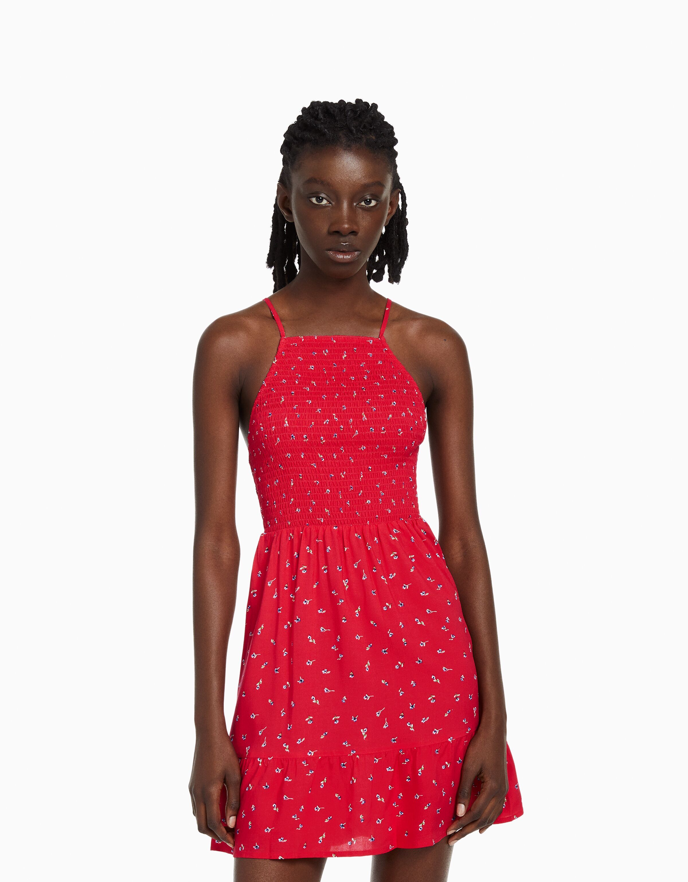 Mini halter neck print dress Dresses and Jumpsuits BSK Teen