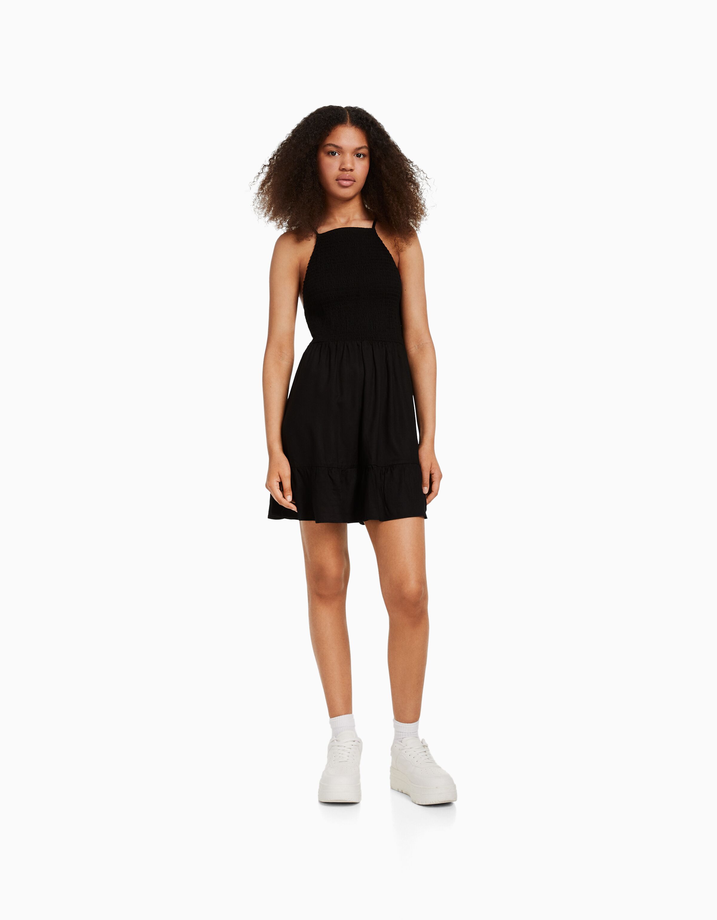 H&m black skater top dress