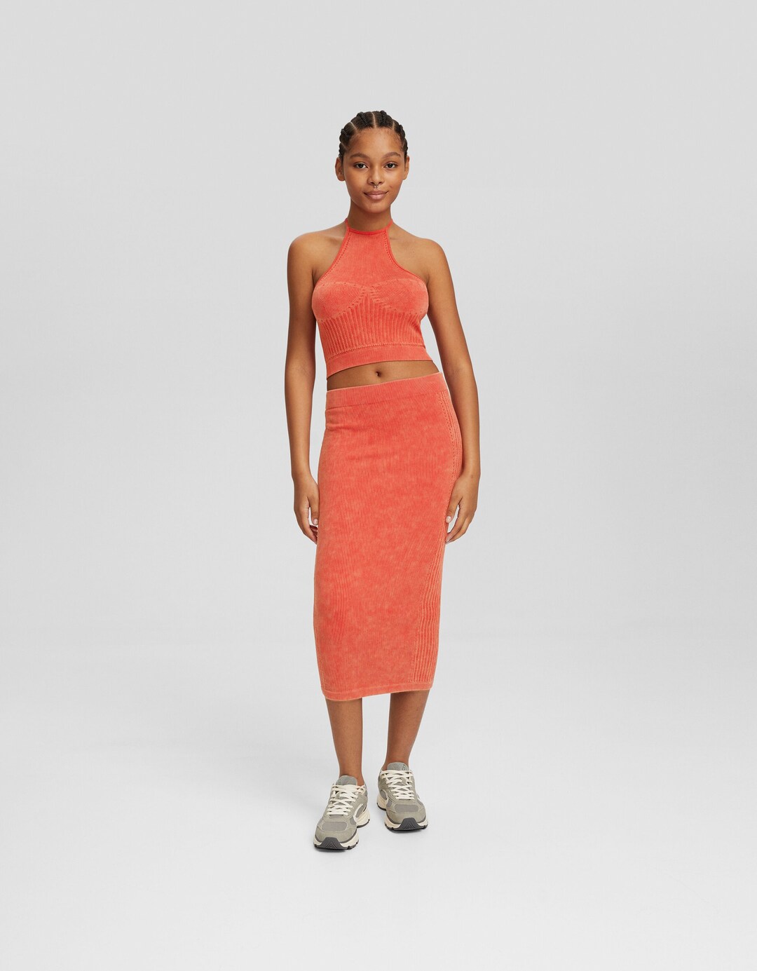 Verwassen naadloze halflange rok