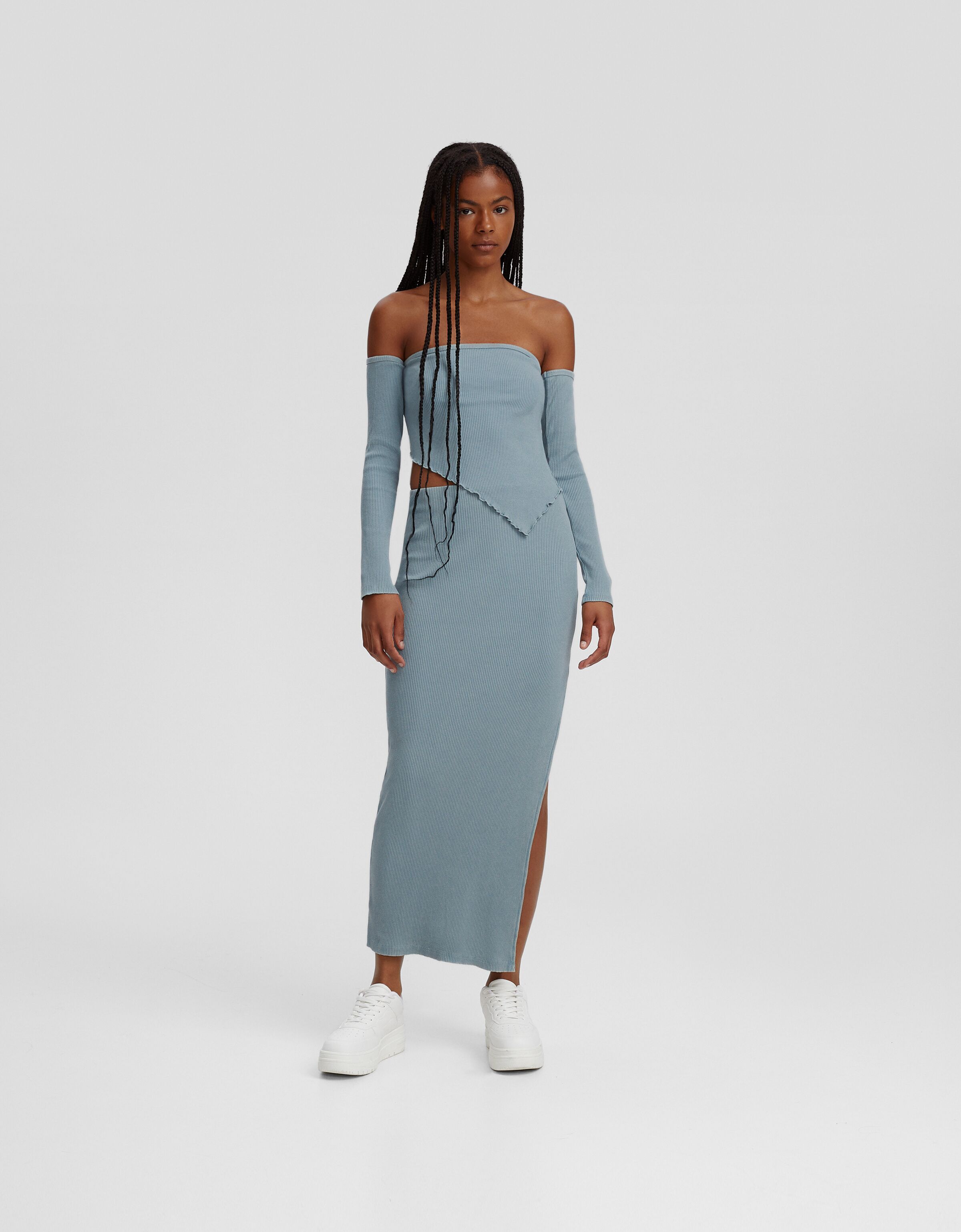 Halflange rok top