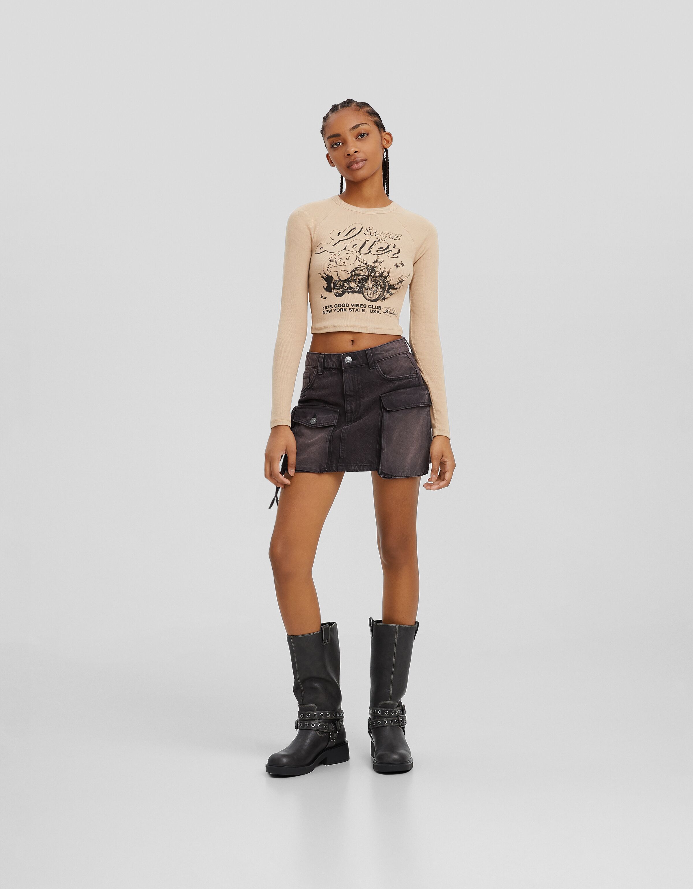 Multi denim skirt clearance