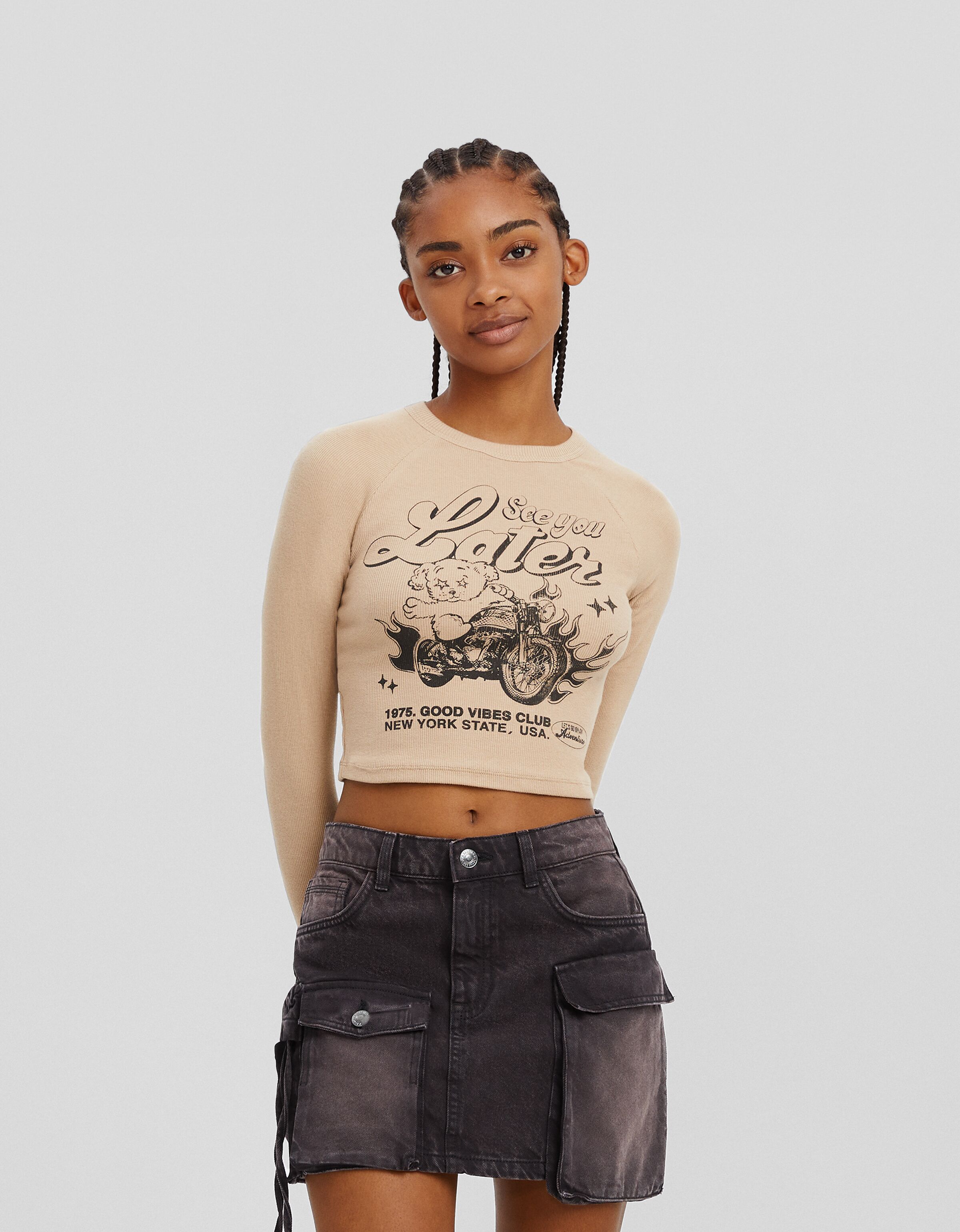 Gonna di pelle bershka best sale