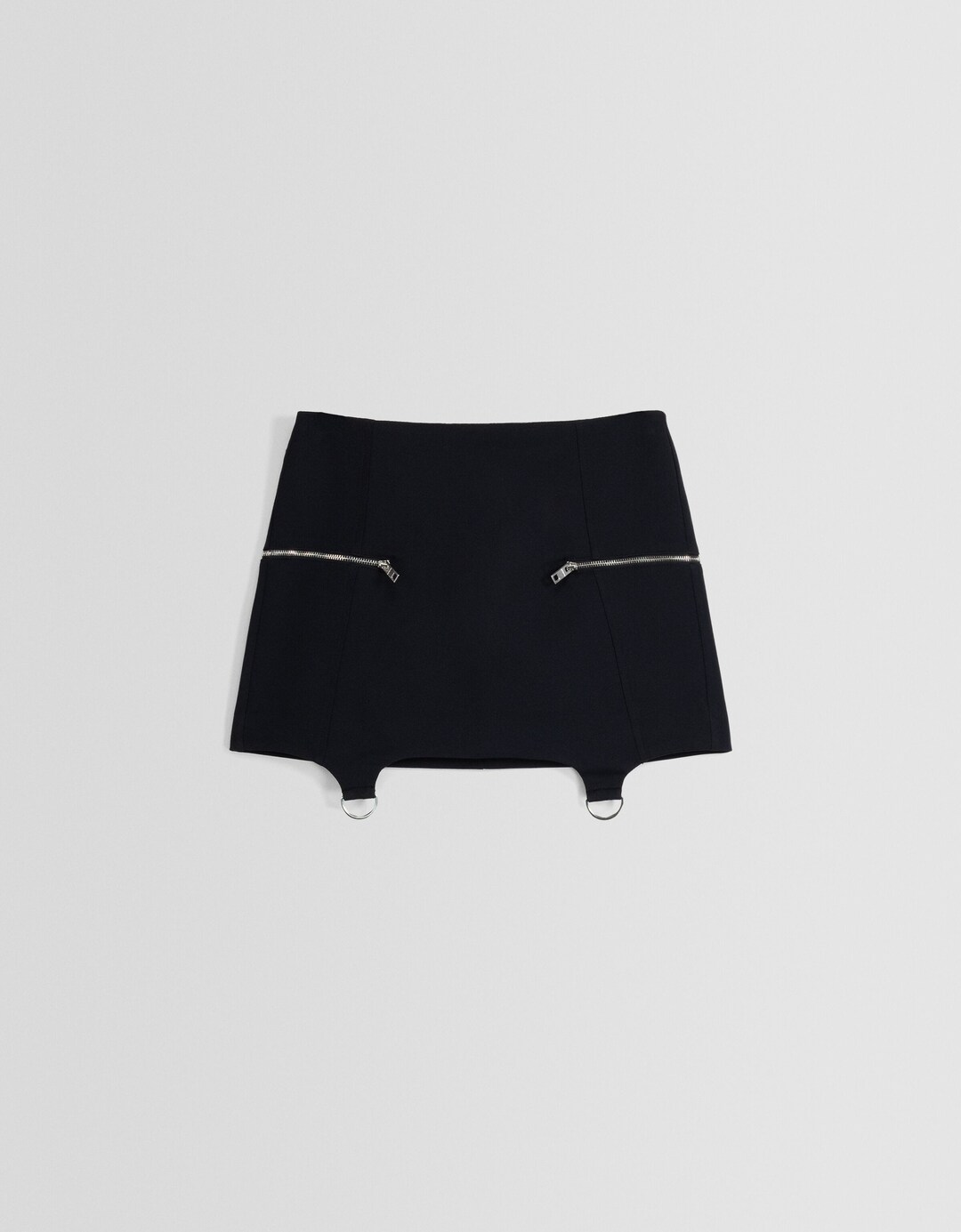 Strappy tailored mini skirt