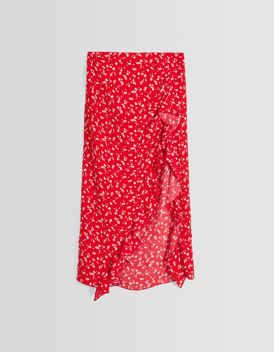 Midirock mit Volants und Blumenprint
