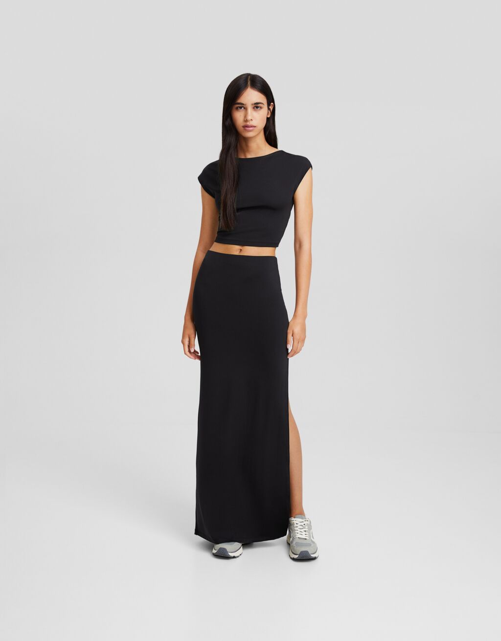 Black maxi skirt top 40