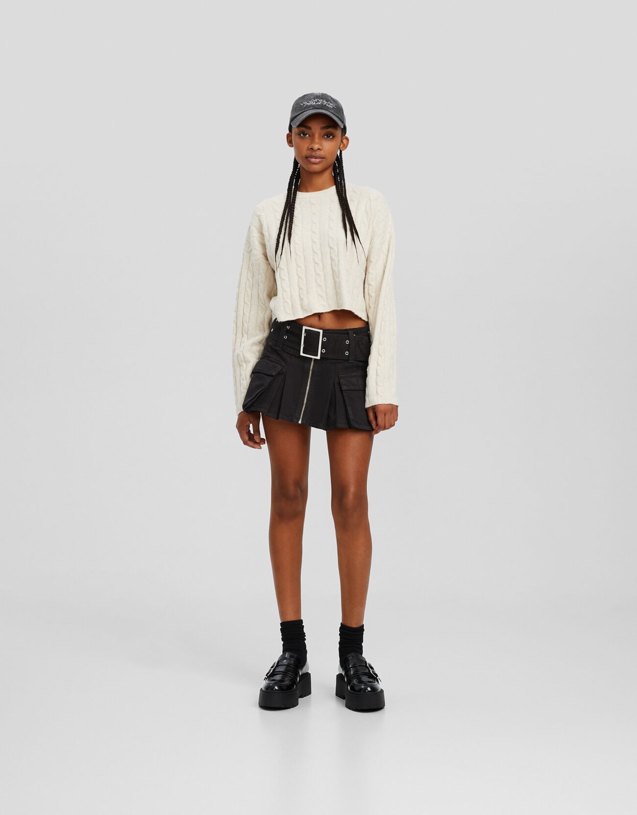A line mini skirt outfit hot sale