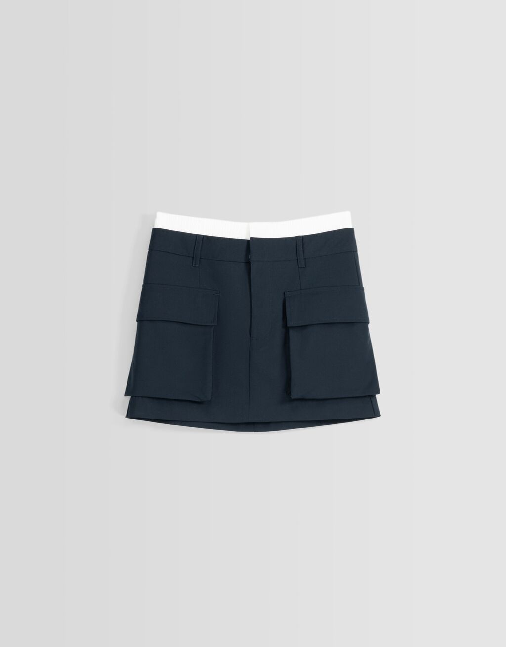 Cargo-Minirock mit Bund im Underwear-Look