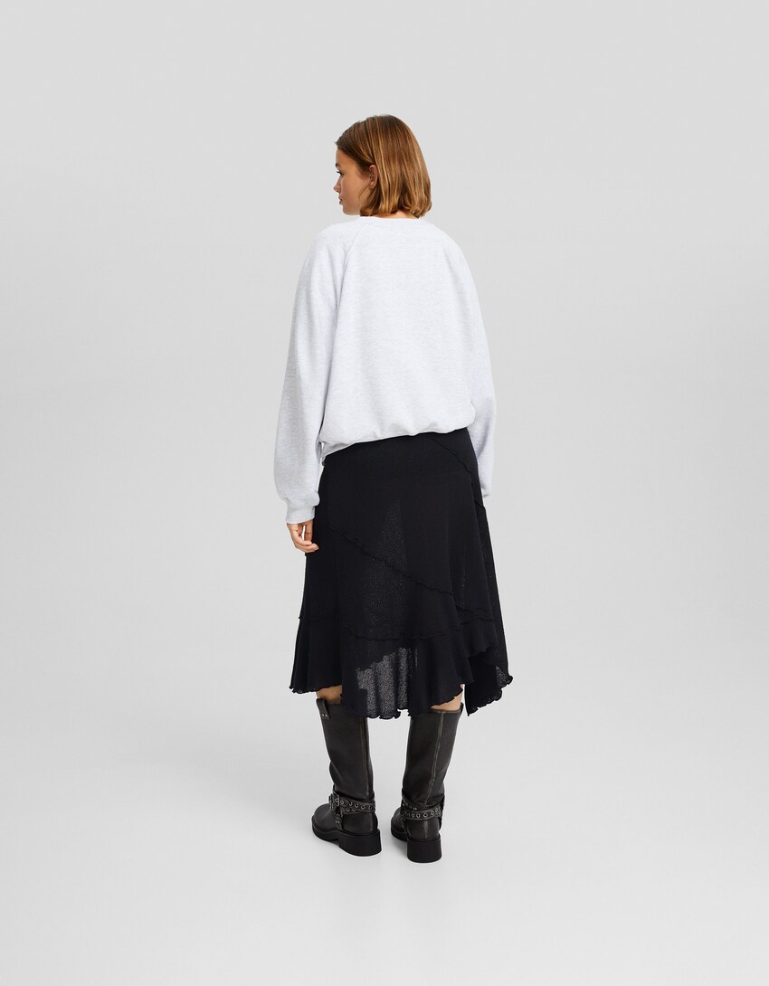 Falda midi punto picos-Negro-2